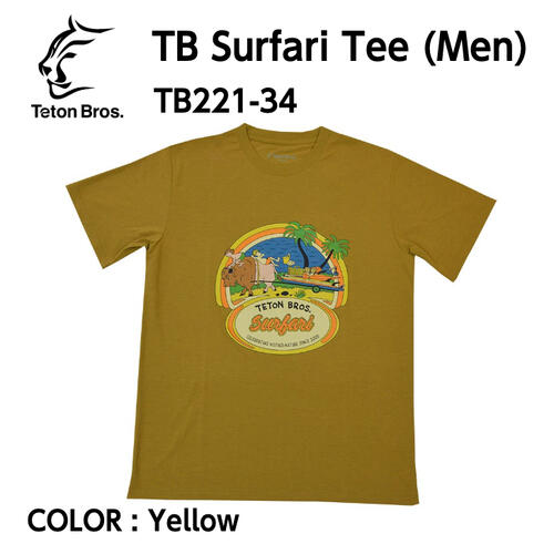 Teton Bros. ƥȥ֥TB Surfari Tee (Men) TB եƥ Yellow T Ⱦµ ȥ饤Ǻ 糰ȿ Ǯ ɽ ȥ쥤˥ ȥå ȥɥ TB221-34 5OFF