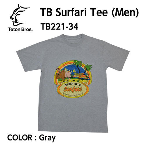 Teton Bros. ƥȥ֥TB Surfari Tee (Men) TB եƥ Gray S T Ⱦµ ȥ饤Ǻ 糰ȿ Ǯ ɽ ȥ쥤˥ ȥå ȥɥ TB221-34 5OFF