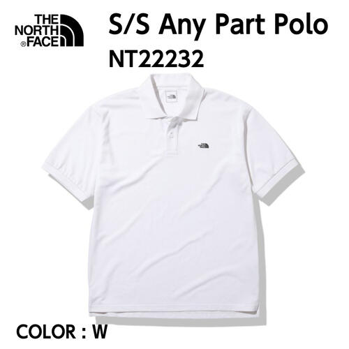 ザ・ノース・フェイス ポロシャツ メンズ 【国内正規品】【THE NORTH FACE ノースフェイス】S/S Any Part Polo ショートスリーブエニーパートポロ メンズ W ホワイト ポロシャツ ポリエステル素材 速乾 アウトドア タウンユース NT22232