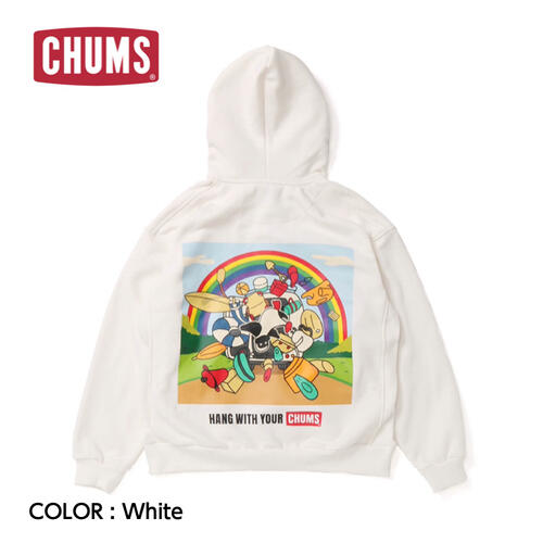 チャムス パーカー メンズ 【CHUMS チャムス】Myton Zip Parka Sweat マイトンジップパーカースウェット White スウェットパーカー ジップパーカー 裏起毛 デイリーユース アウトドア CH00-1357 5%OFF