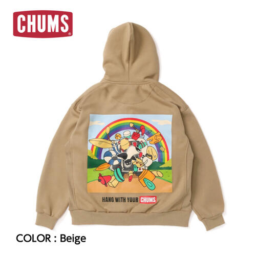 チャムス パーカー メンズ 【CHUMS チャムス】Myton Zip Parka Sweat マイトンジップパーカースウェット Beige スウェットパーカー ジップパーカー 裏起毛 デイリーユース アウトドア CH00-1357 5%OFF