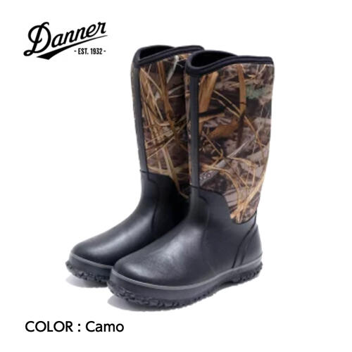 【国内正規品】【Danner ダナー】RUBBER BOOTS ラバーブーツ Camo カモ ロングブーツ レインブーツ 長靴 防水 カジュアル ガーデニング キャンプ アウトドア D123500