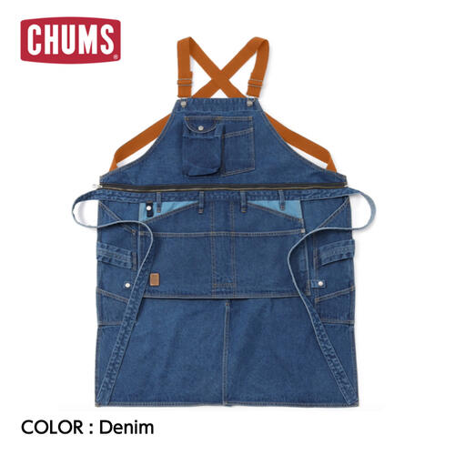 Flame Retardant Apron フレイムリターダントエプロン Denim ワンサイズ エプロン ワークエプロン サロンエプロン 難燃素材 Cotton100% クッキング キャンプ アウトドア CH09-1266 5%OFF