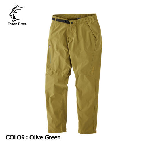 【Teton Bros. ティートンブロス】Ridge Pant (Men) リッジパンツ メンズ Olive Green パンツ テーパードシルエット 耐久性 通気性 トレッキング 山行 クライミング アウトドア TB231-11 10%OFF