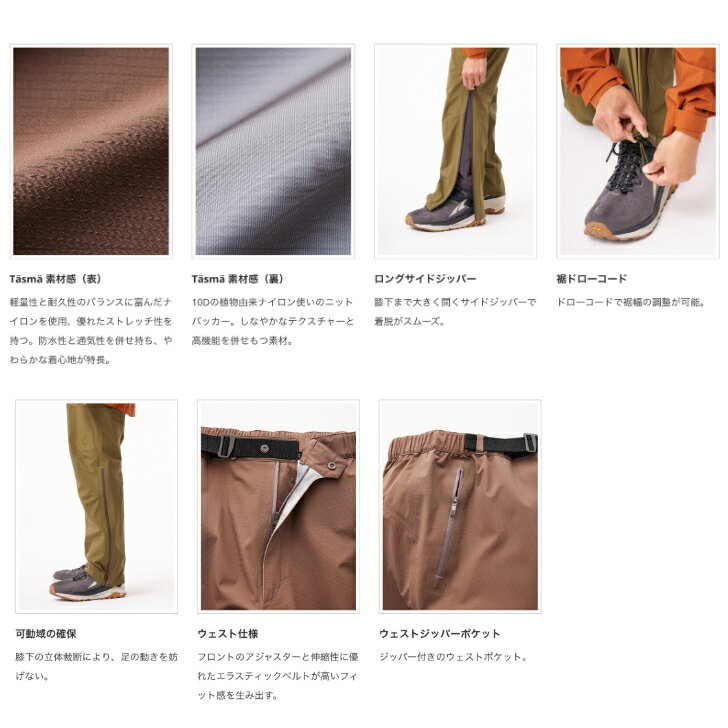 【Teton Bros. ティートンブロス】Yari Pant (Men) ヤリパンツ メンズ Black 防水パンツ レインシェルパンツ Täsmä 完全防水 通気性 山行 トレッキング アルパイン アウトドア TB231-05