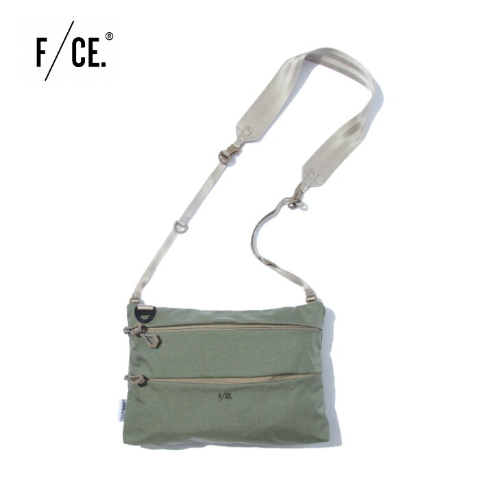 【F/CE. エフシーイー】CORDURA FIRE RESISTANT SACOCHE コーデュラ ファイア レジスタント サコッシュ Sage Green Midiumサイズ サコッシュ 1.1L イージーアジャストシステム CORDURA 難燃加工 軽さ 強度 タウンユース アウトドア FFR34241B0002