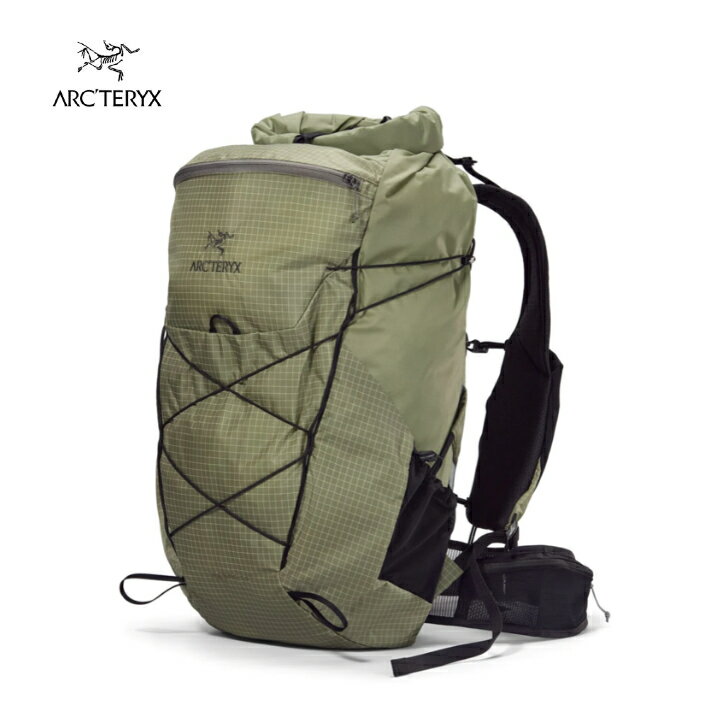 【ARC'TERYX アークテリクス】エアリオス 35 バックパック Chloris/Forage SRTサイズ バックパック デイパック ロールトップ開閉 35～45L 耐久性 超軽量 耐摩耗性 日帰りハイキング 縦走 トレッキング アウトドア X000007821 国内正規品