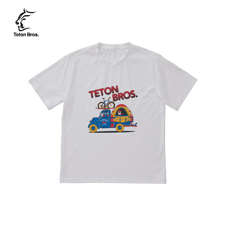 【Teton Bros. ティートンブロス】TB Pickup Tee (Men) ティービーピックアップティー メンズ White Tシャツ ショートスリーブ 半袖 ポリエステル 吸汗速乾性 抗ピリング性 耐久性 ストレッチ性 抗菌防臭加工 UPF30 山行 トレッキング アウトドア TB241-81