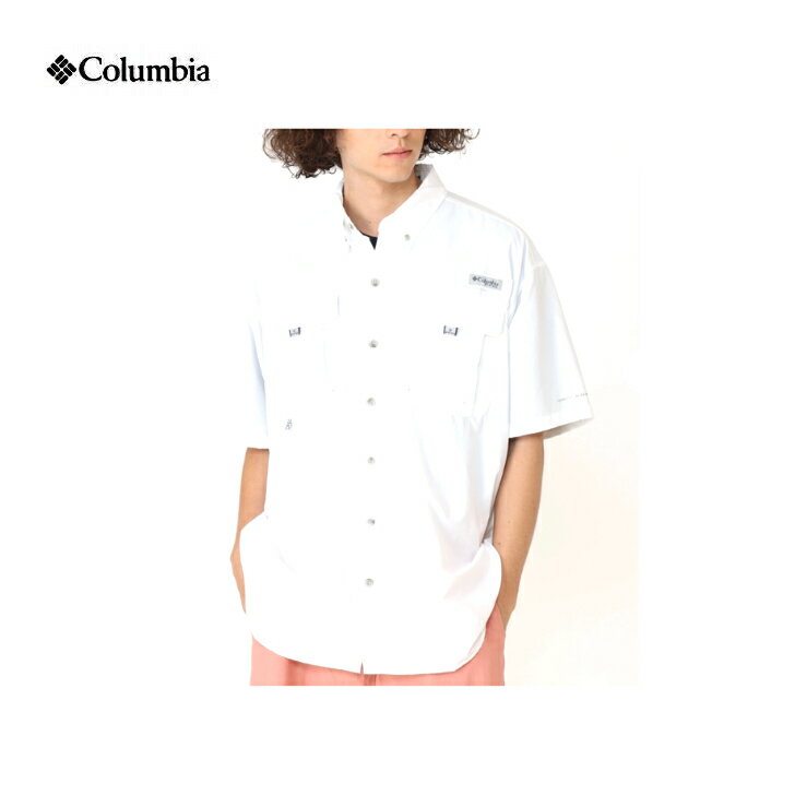 楽天FUNCTIONJUNCTION【Columbia コロンビア】Bahama™ II S/S Shirt バハマ II ショートスリーブシャツ White 100 フィッシングシャツ ナイロン 速乾 通気性 オムニシェイド フィッシング キャンプ タウンユース 旅行 FM7047 国内正規品