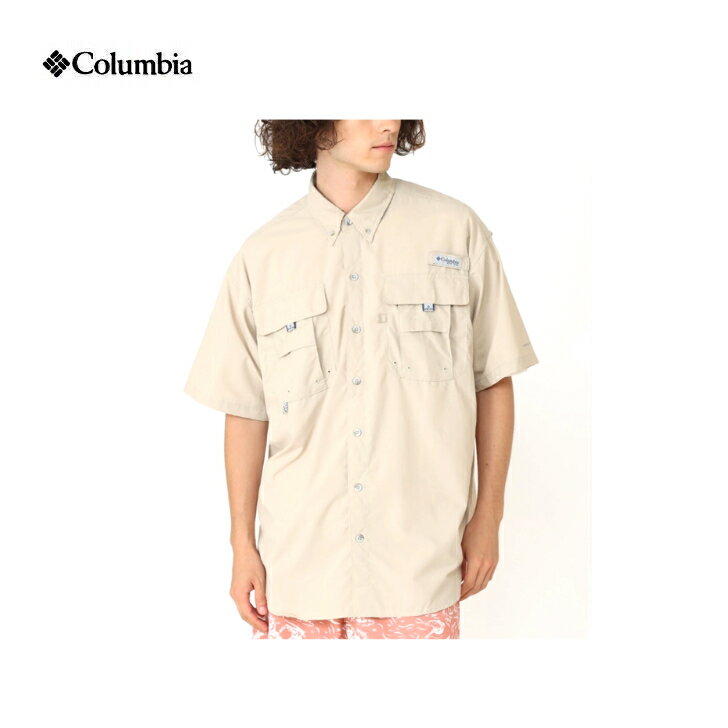 楽天FUNCTIONJUNCTION【Columbia コロンビア】Bahama™ II S/S Shirt バハマ II ショートスリーブシャツ Fossil 160 フィッシングシャツ ナイロン 速乾 通気性 オムニシェイド フィッシング キャンプ タウンユース 旅行 FM7047 国内正規品