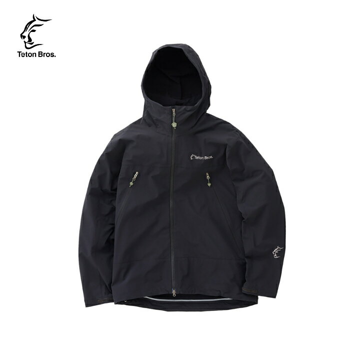 【Teton Bros. ティートンブロス】Headwall Hoody (Men) ヘッドウォールフーディ メンズ Black ジャケット ソフトシェルジャケット 通気性 超撥水加工 プロテクション性 軽量レインシェル 山行 トレッキング クライミング アウトドア TB241-06