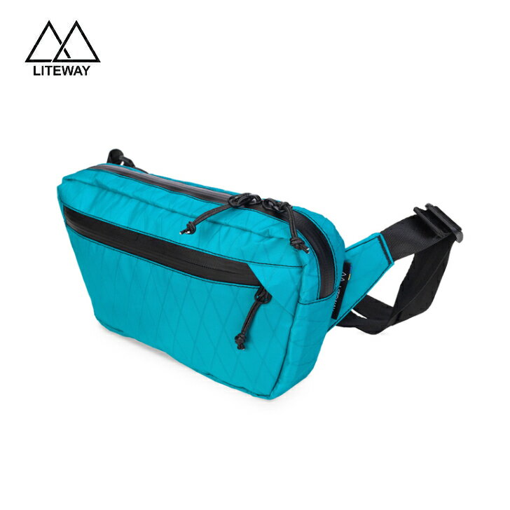 Rakuten - 【LITEWAY ライトウェイ】FANNY PACK ファニーパック Teal ティール ウエストバッグ ショルダーバック 5ポケット アクアガードジッパー 軽量 耐久性 トレッキング 旅行 タウンユース アウトドア 国内正規品