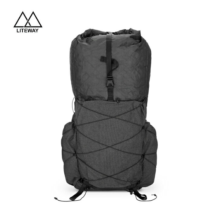 ELEMENTUM PACK ULTRA 50L エレメンタムパックウルトラ50L Black ブラック バックパックロールトップ ULTRA200X 耐久性 616g 軽量 フルボリューム50L メイン37L 登山 トレッキング UL ロングトレイル 旅 アウトドア 国内正規品