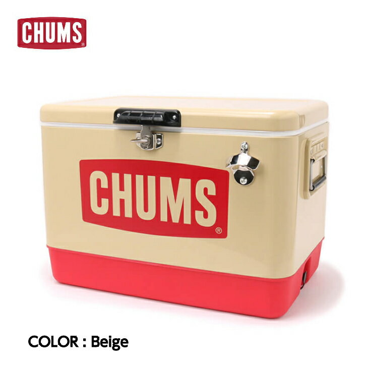 yCHUMS `XzCHUMS Steel Cooler Box 54L `XX`[N[[{bNX54L Beige x[W n[h^Cv 𔲂t Lv t@~[Lv u[r[EBhXsi[t CH62-1802 10%OFF