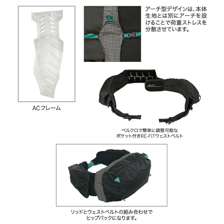 【GRANITE GEAR グラナイトギア】BLAZE 60 Women’s ブレイズ60ウィメンズ ブラック...