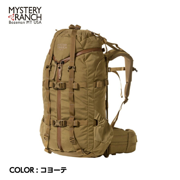 【MYSTERY RANCH ミステリーランチ】ピントラー コヨーテ バックパック 38.6L 3ジップデザイン OVERLOADフィーチャー 拡張機能 山行 トレッキング クライミング パックラフト フィッシング アウトドア 19761355 国内正規品