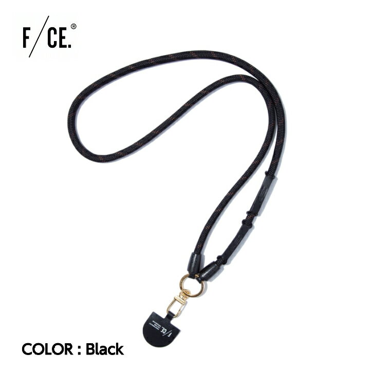 【F/CE. エフシーイー】YOSEMITE STRAP BY F/CE. ヨセミテストラップ バイ エフシーイー Black ブラック スマートフォン斜めがけ コラボレーションモデル クライミングロープ ストラップ タウンユース アウトドア FSP49232U0001