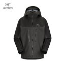 【ARC'TERYX アークテリクス 】アルファ ジャケット メンズ Black ジャケット ハードシェル ヘルメット対応フード ゴアテックス 軽量 通気性 透湿性 耐久性 防水 防風 高山 アルパイン アウトドア 国内正規品