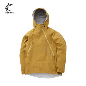 【Teton Bros. ティートンブロス】Tsurugi Jacket (Unisex) ツルギジャケット Ocher ジャケット 防水透湿 耐久性 伸縮性 軽量 ヘルメット着用可能フード 山行 トレッキング クライミング アイスクライミング ウインタースポーツ アウトドア TB233-10M
