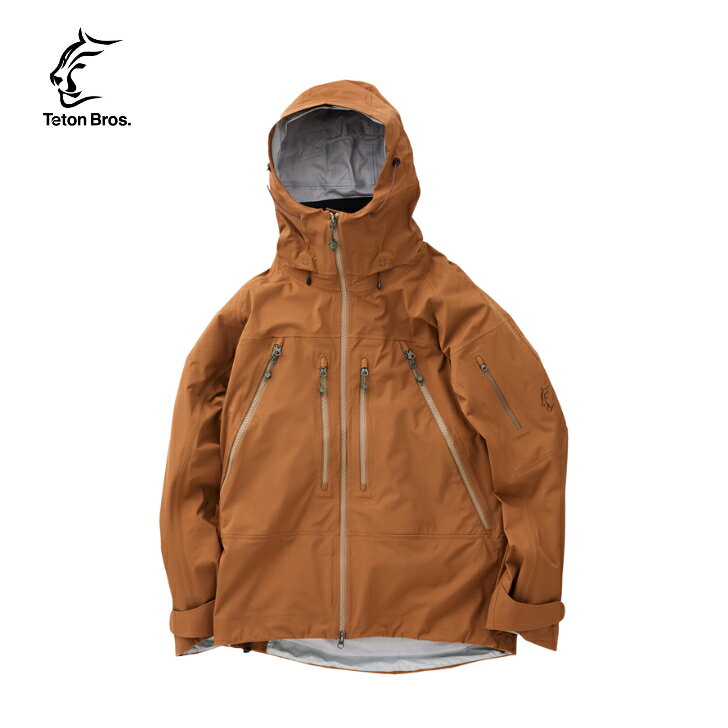 【Teton Bros. ティートンブロス】TB Jacket (Men) TBジャケット メンズ Brown ジャケット アウター Täsmä 防水通気素材 ストレッチ性 耐久性 高強度 山行 トレッキング スキー スノーボード バックカントリー アウトドア TB233-01 10%OFF