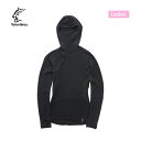 【Teton Bros. ティートンブロス】WS MOB Wool Hoody (Women) モブウールフーディー ウィメンズ Black ベースレイヤー フ...