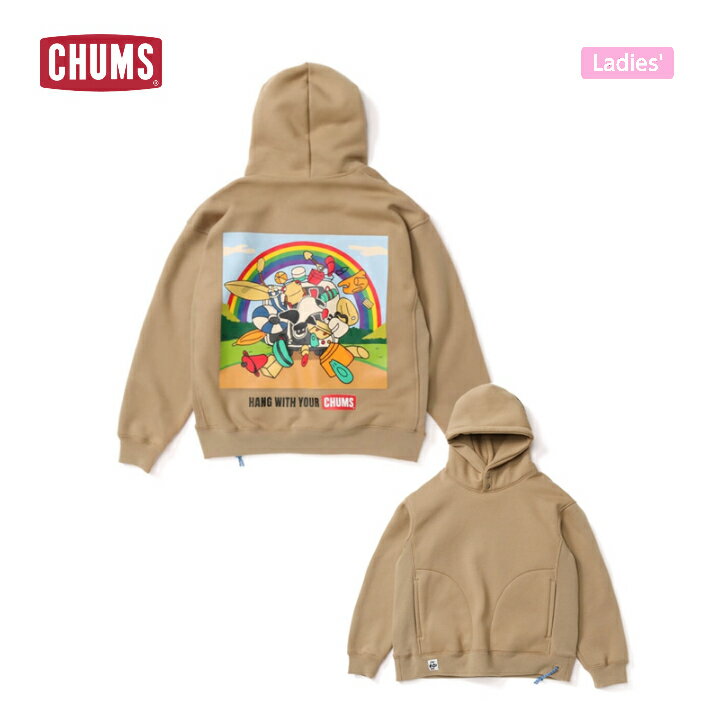 チャムス パーカー メンズ 【CHUMS チャムス】Myton Zip Parka Sweat マイトンジップパーカースウェット Beige Womens Mサイズ レディース スウェットパーカー ジップパーカー 裏起毛 デイリーユース アウトドア CH00-1357 5%OFF