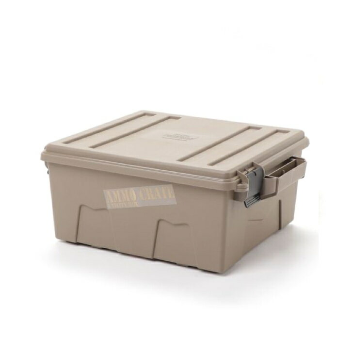 【MILITARY ミリタリー】AMMO CRATE BOX 4 アンモクリエイトボックス4 Dark Earth ワンサイズ ユーティリティボックス 収納ケース 防水ボックス 重ね置き可能 耐久性 ミリタリーテイスト キャンプ カー用品 アウトドア 国内正規品