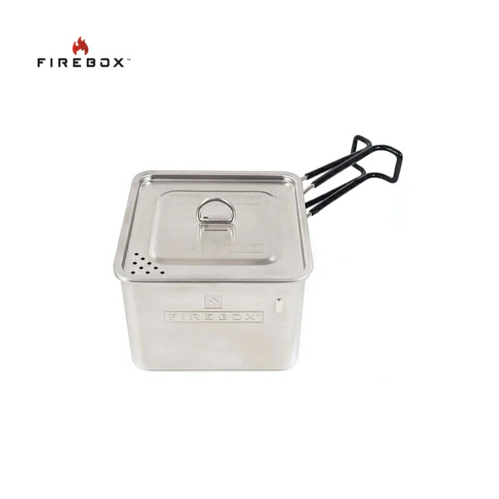 Rakuten - 【FIREBOX ファイヤーボックス】BOX-POT クッカー ステンレス鋼 283g 耐熱コーティングハンドル スカウトストーブ対応サイズ キャンプ ハイク 登山 アウトドア FB-BP 国内正規品