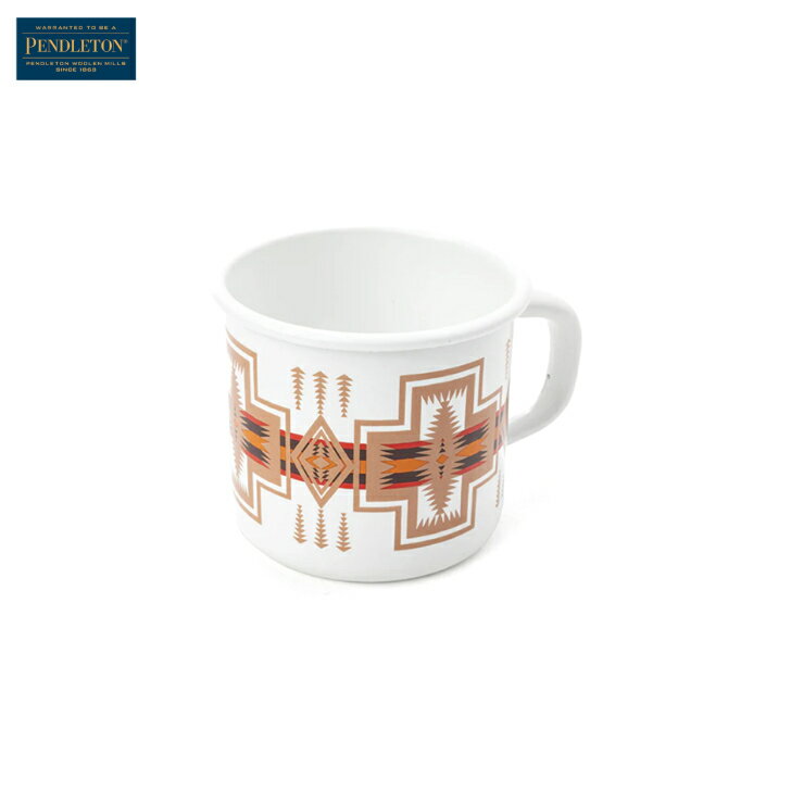 乐天商城 - 【PENDLETON ペンドルトン】エナメル 7cm スモールマグカップ ハーディングアイボリー マグカップ 270ml ホーロー 琺瑯 ペンドルトンパターンデザイン 自宅用 BBQ キャンプ アウトドア 19802308 国内正規品
