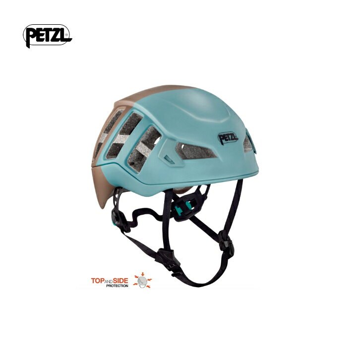 【PETZL ペツル】メテオ ブルー/ブラウン ヘルメット 保護性能 235g〜245g 軽量 コ...