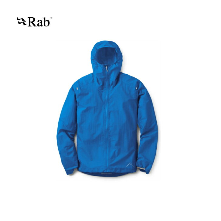 【Rab ラブ】Phantom Jacket ファントムジャケット マヤブルー レインウェア 防水ジャケット 軽量 約116g フェザーライト 収納性 透湿性 フード内ベンチレーション マウンテンランニング ハイク 登山 アウトドア 国内正規品