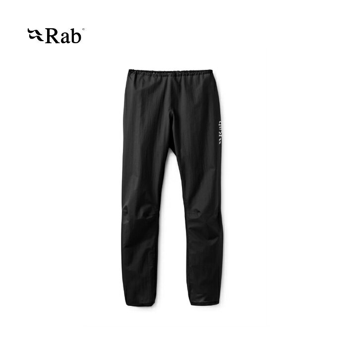 【Rab ラブ】Phantom Pants ファントムパンツ エボニー レインパンツ 防水パンツ 軽量 ストレッチ性 収納性 透湿性 マウンテンランニング ハイク 山行 アウトドア 国内正規品