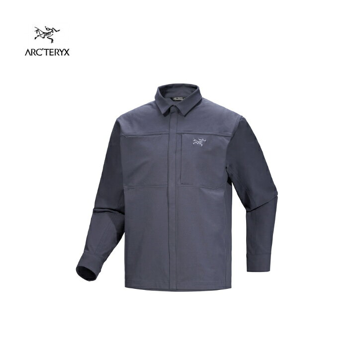 【ARC'TERYX アークテリクス】クロニンコットンオーバーシャツ メンズ Dk Stratus オーバーシャツ 長袖 レギュラーフィット オーガニックコットン ナイロン 伸縮性 立体構造パターン 動きやすさ クライミング タウンユース アウトドア X000008448 国内正規品