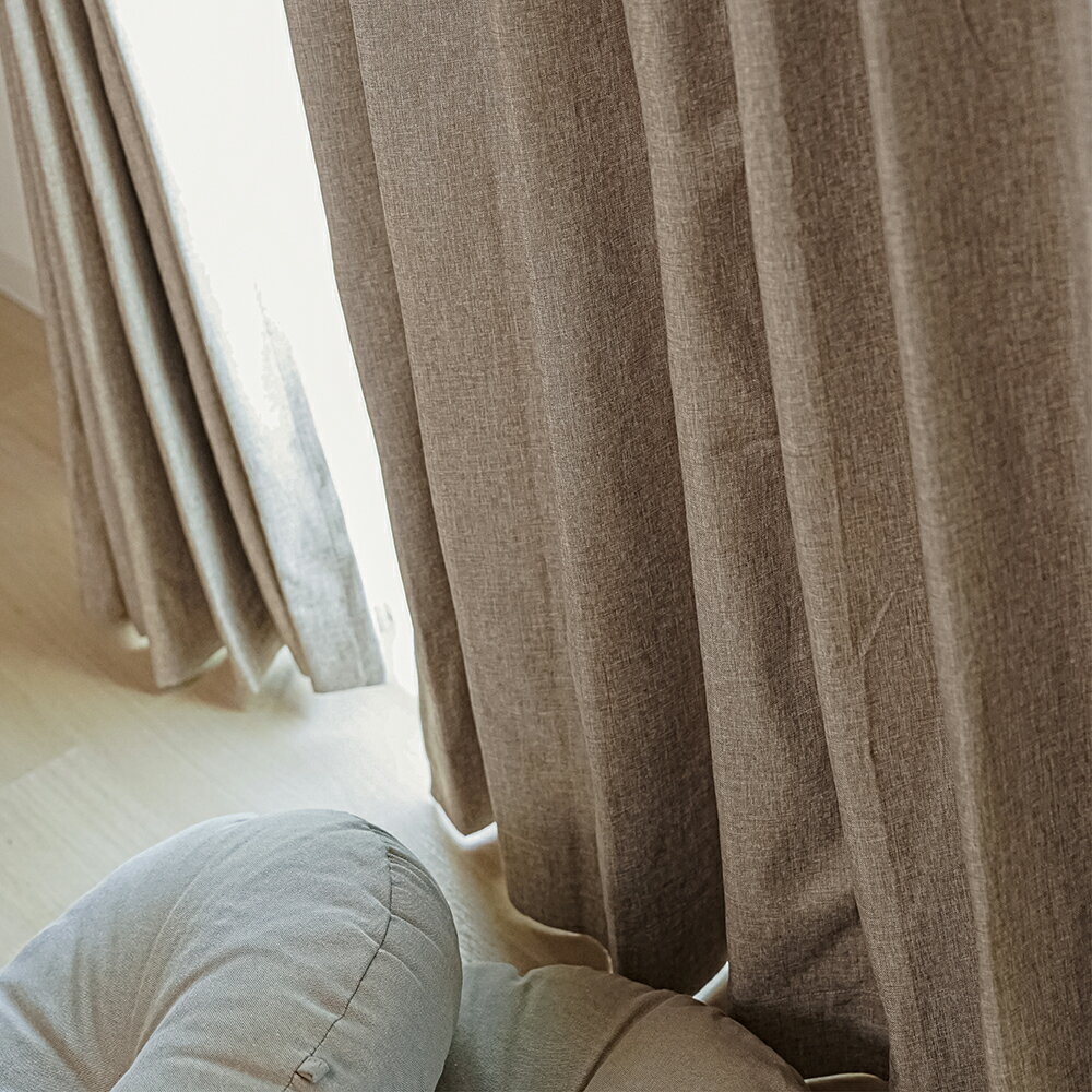 防音 カーテン 2枚セット 100％完全遮光 1級 遮熱 保温 機能付きの生地2重カーテン 幅100×丈100/135/178/200cm 出窓にも ドレープカーテン2枚組 カーテンフック付きで届いてスグ取り付けできる ブラウン Curtain