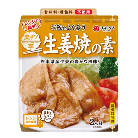 楽チン亭 生姜焼の素 60g【電子レンジ調理 簡単 時短 定番 おかず フンドーダイ】