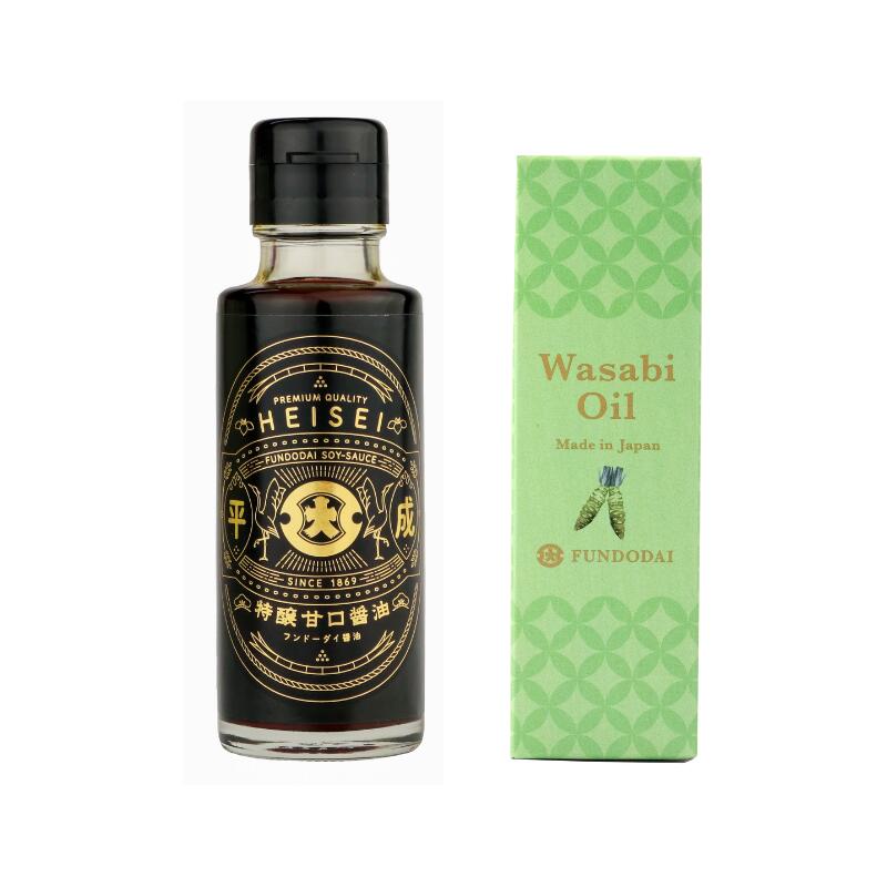 【公式】フンドーダイ 平成100ml×1本＋わさびオイル45g×1本【高級 九州 醤油 厳選原料 和三盆 無添加 しょうゆ あまくち 熊本 甘口醤油 九州しょうゆ 甘口 寿司 煮物 調味料 オイル 調味料 透明 わさび 油 ギフト プチギフト 熊本 九州 贈り物 旅館 お土産 お取り寄せ】 fundodai-10000724 【公式】フンドーダイ 楽天市場店 サンプル画像2
