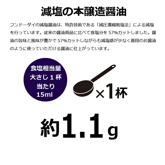 【公式】フンドーダイ 減塩醤油 500ml 【...の紹介画像3