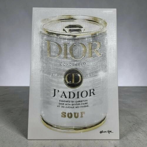 オリバーガル 絵画 ポップアート Montaigne Soup Can Ivory