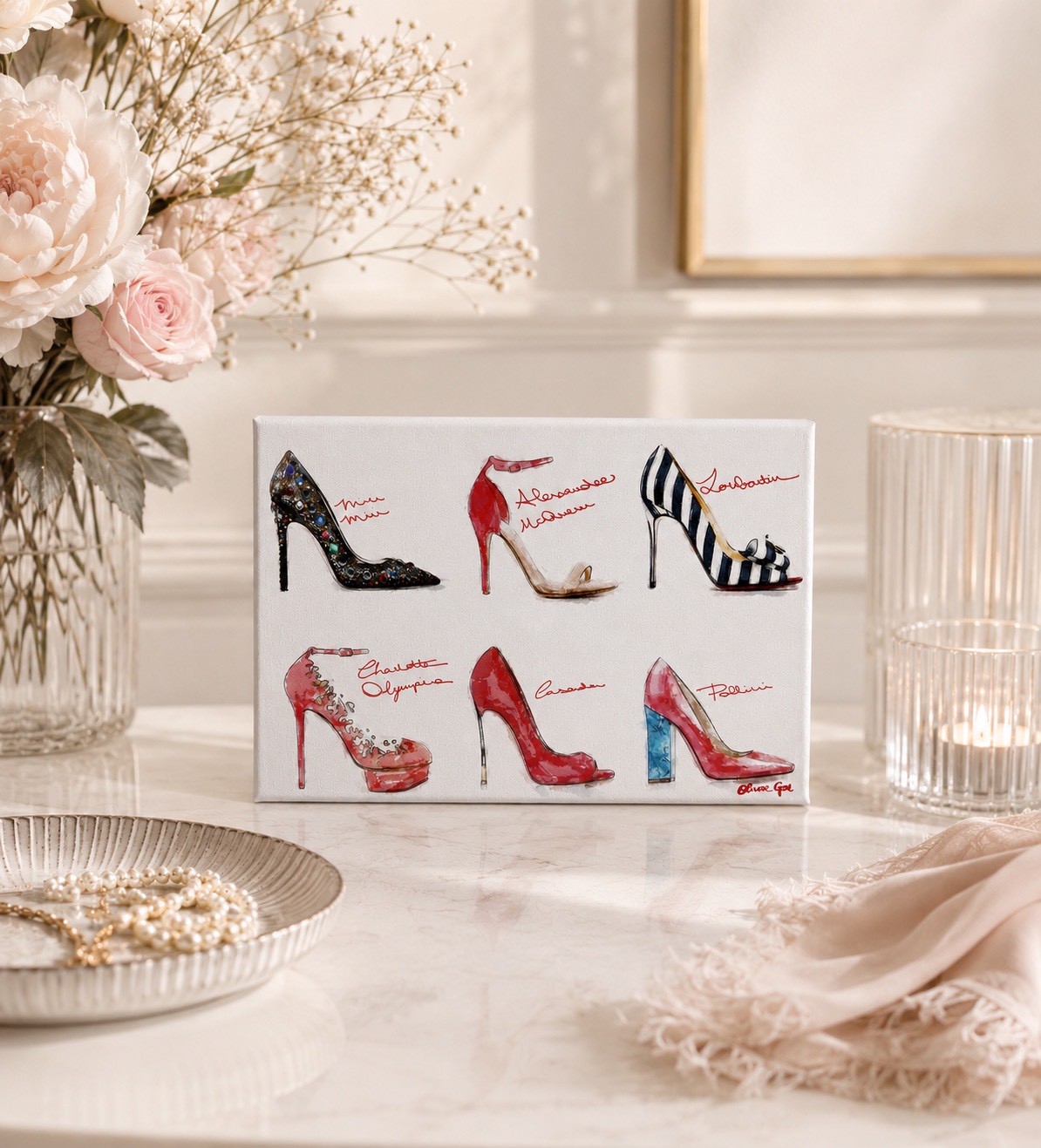 〈ミニオリバーガル〉 絵画 ポップアート SPRING 2014 HEELS