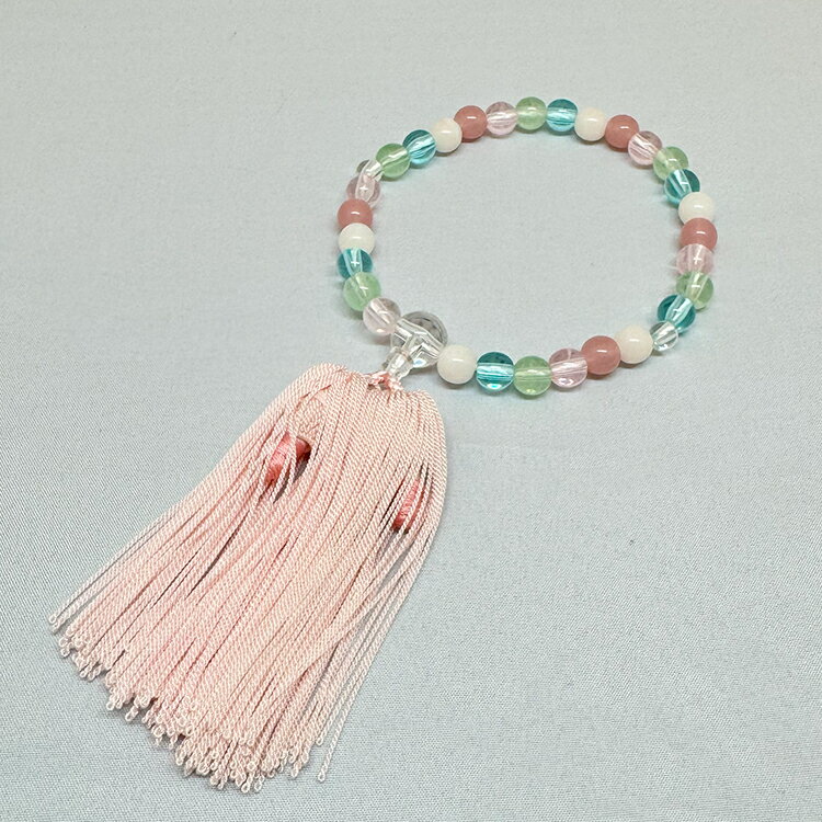 念珠・数珠 お子様念珠 女の子 ミックス じゅず ギフト 贈り物 贈答 法事 葬式 葬儀 法要 感動葬儀。 FUNE