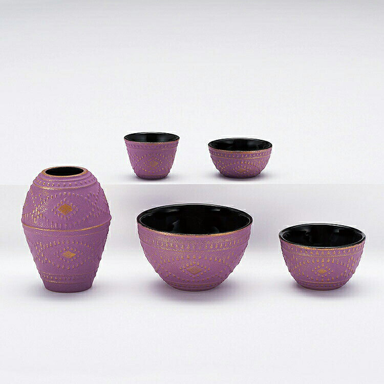 五具足 ジャミール ラベンダー 具足 ミニ仏具 モダン コンパクト リン 現代仏壇 高級 おしゃれ 感動葬儀。FUNE フューネ