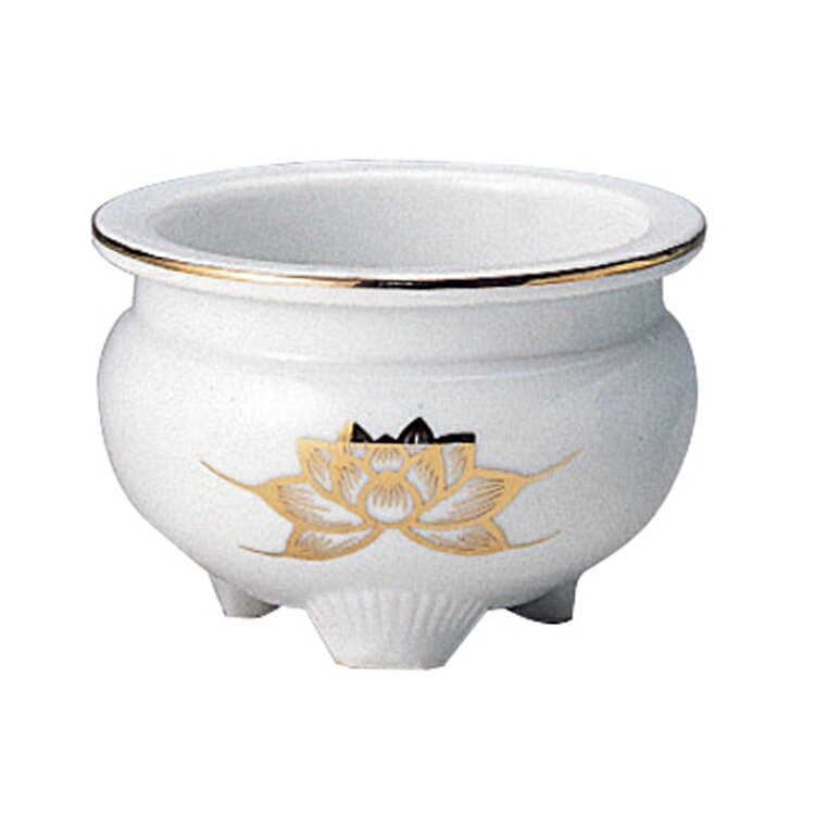 白金ハス香炉 3寸 具足 ミニ仏具 モダン コンパクト リン 現代仏壇 高級 おしゃれ 感動葬儀。FUNE フューネ