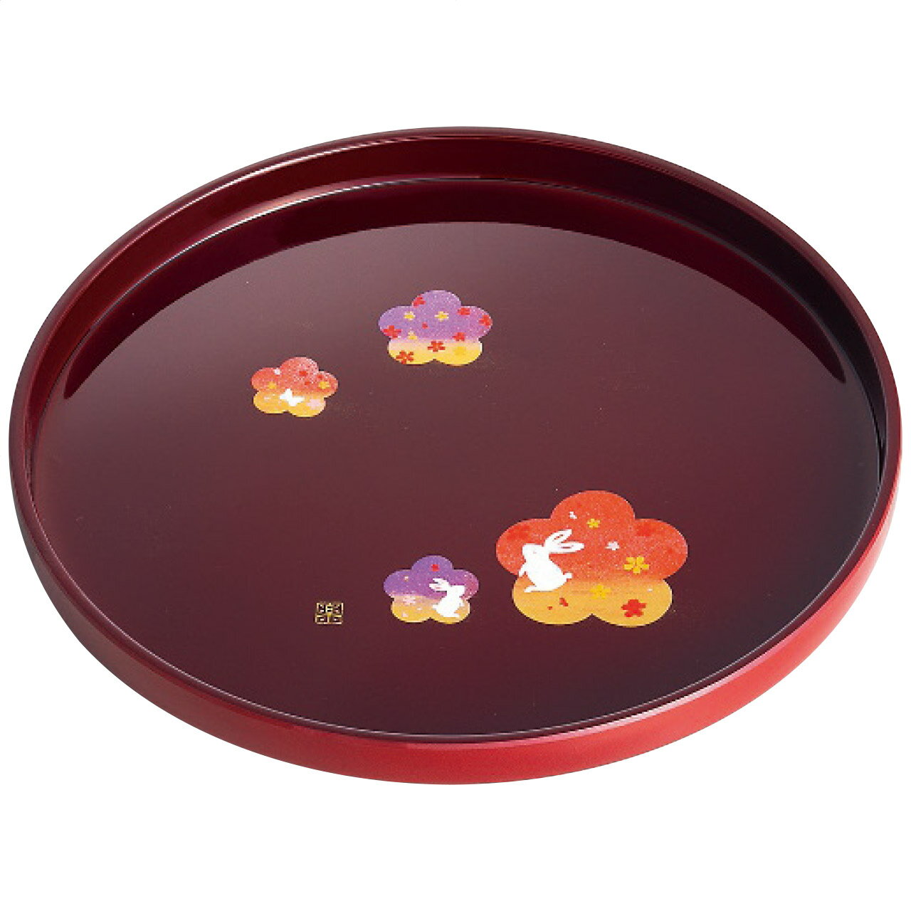 【店内全品ポイント5倍】香典返し 法要 返礼品 法事 粗供養 [ 宴うさぎ 溜塗丸盆(八寸) ] お供え お供 ..