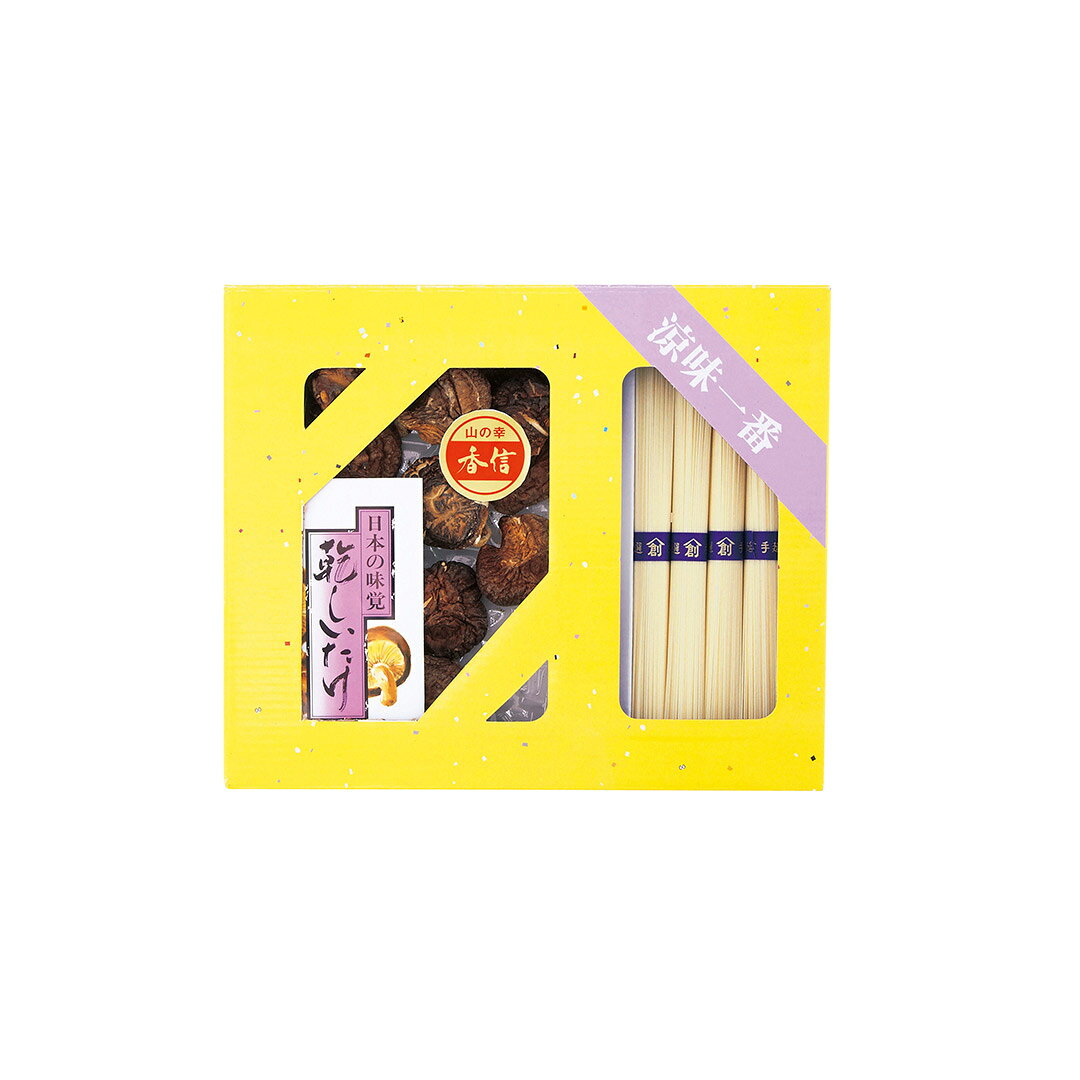Rakuten - 国産椎茸と手延そうめん御詰合せ KBY-AE3 詰合せ 国産 贅沢 自然 国産椎茸と手延そうめん御詰合せ 国内産原木香信椎茸 御供 香典返し 粗供養 御供 香典返し 粗供養 お供え お供え物 法事 法要 粗品 お返し 御礼 カー