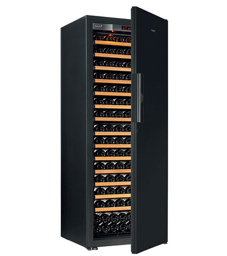 【送料無料】ユーロカーヴ ピュア ワインセラー Lサイズ 182本 スライド棚 ブラックピアノ レギュラー扉 Pure-L-C-BLACKPIANO