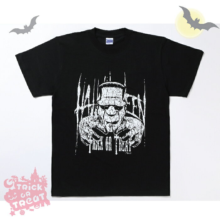 楽天funfunLABO【光る！モンスターナイト】大人用　ハロウィンTシャツ フランケン　衣装 イベント 仮装 コスプレ 蓄光 光るTシャツ