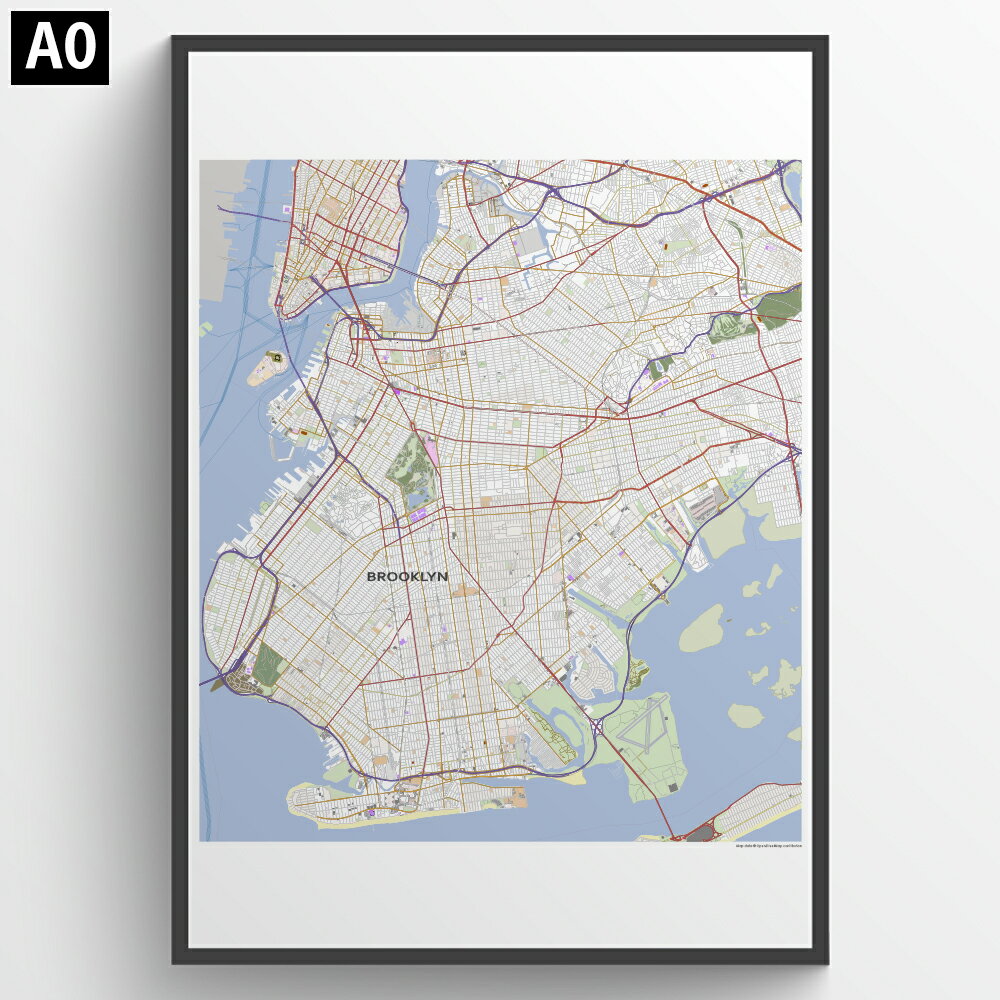 都市地図 ポスターA0  アメリカ ニューヨーク 世界地図 アートマップ