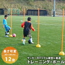 トレーニングポール 160cm 12本 サッカー ドリブル パス 練習 コーン 脚力強化 フットサル スポーツ ミニコーン 練習用品 器具 トレーニング トレーニング 送料無料