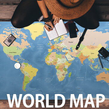 大判世界地図ポスター World Map 英語表記 600x1070 Mサイズ インテリア オフィス・店舗に