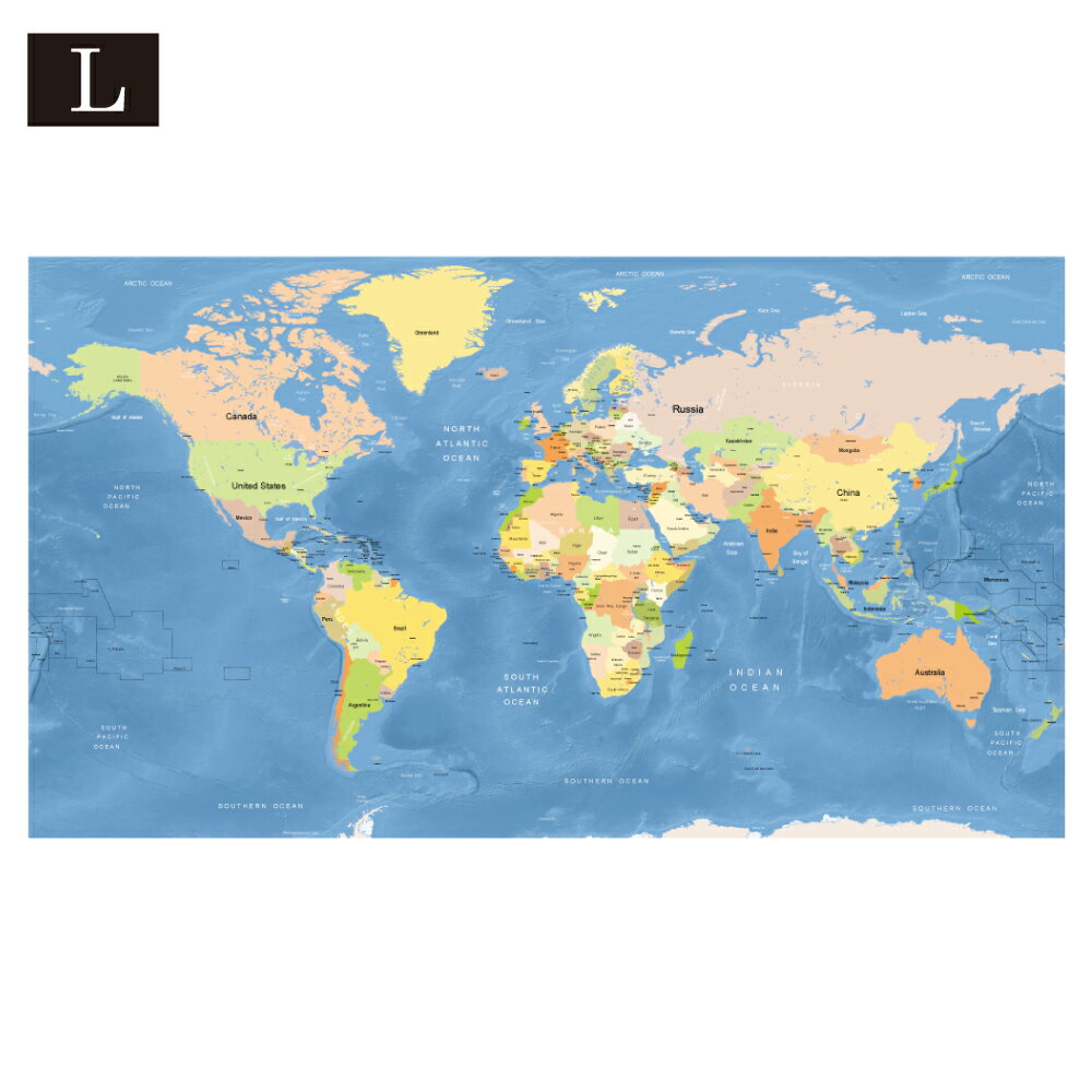世界地図 ポスター【ミニマム】ラミネート/ホワイトボード/フレーム 英語版 world map インテリア おしゃれ デザイン